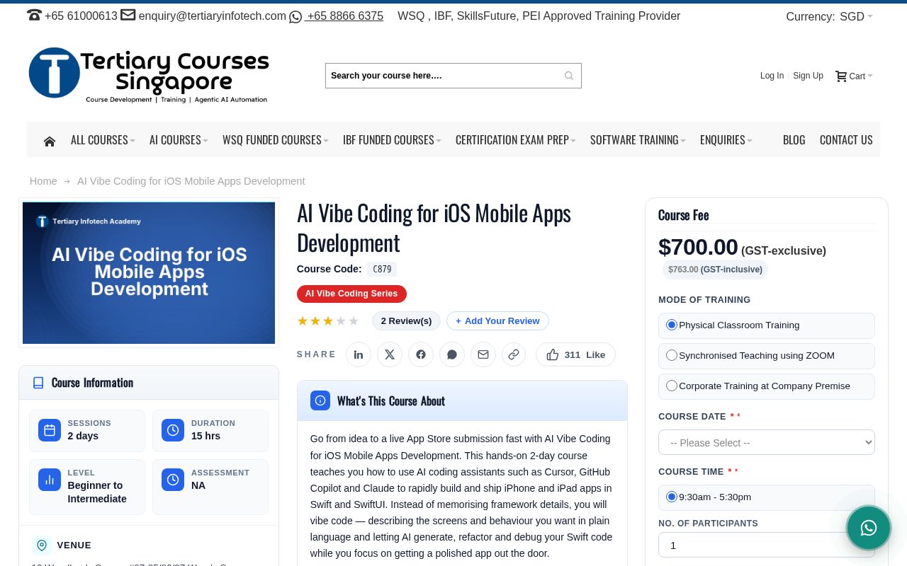Preview of C879 AI Vibe Coding For IOS Mobile Apps Development