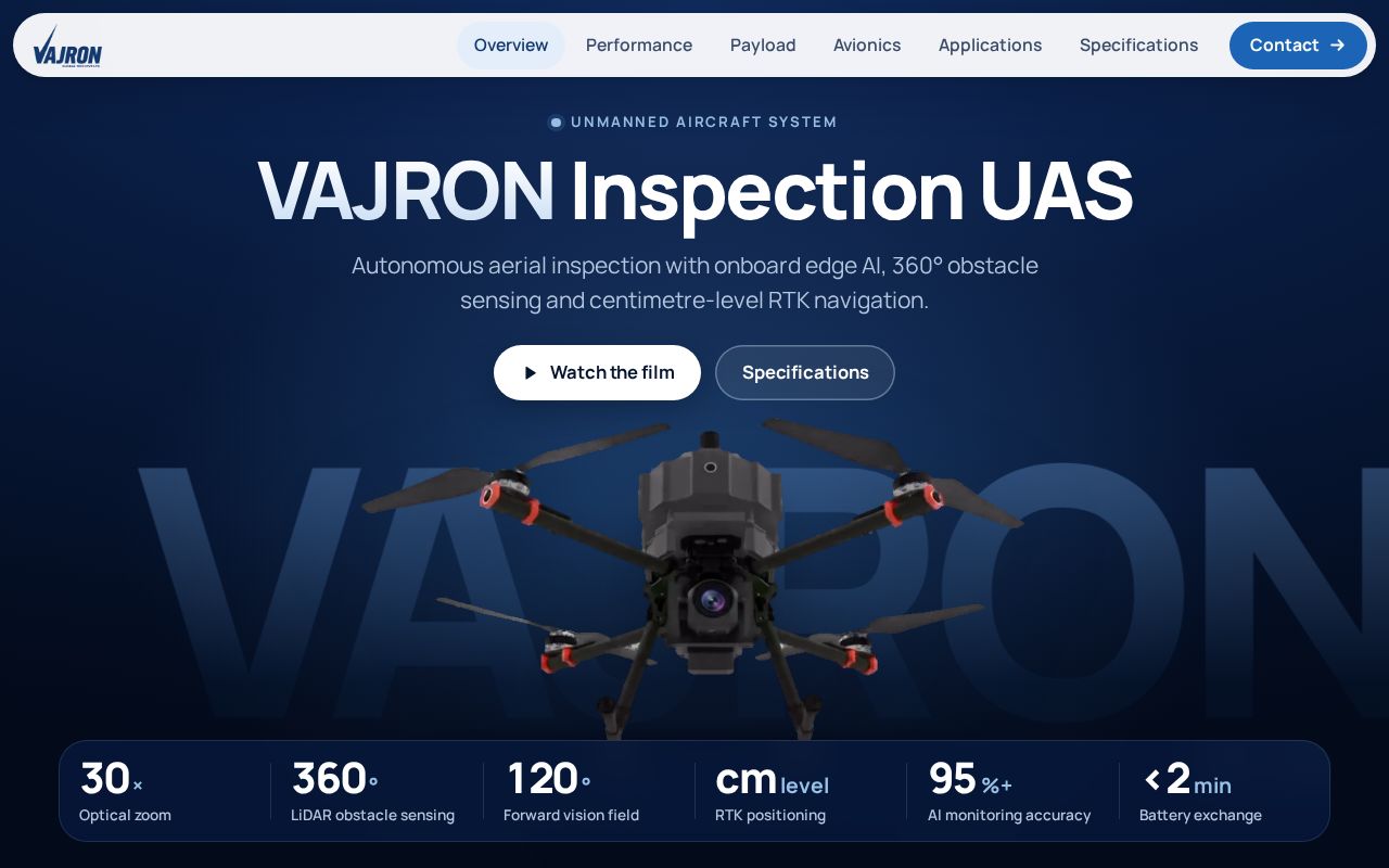 Preview of Vajron Website 1