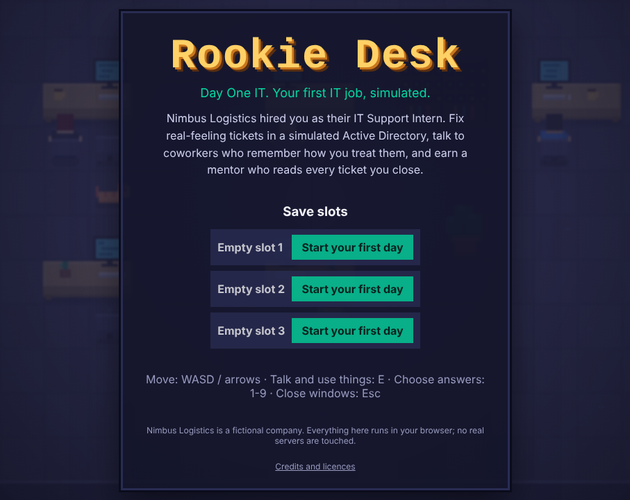 Preview of Rookie Desk