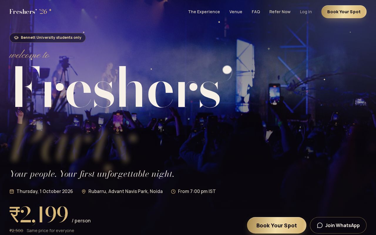 Preview of Freshers Party 2026