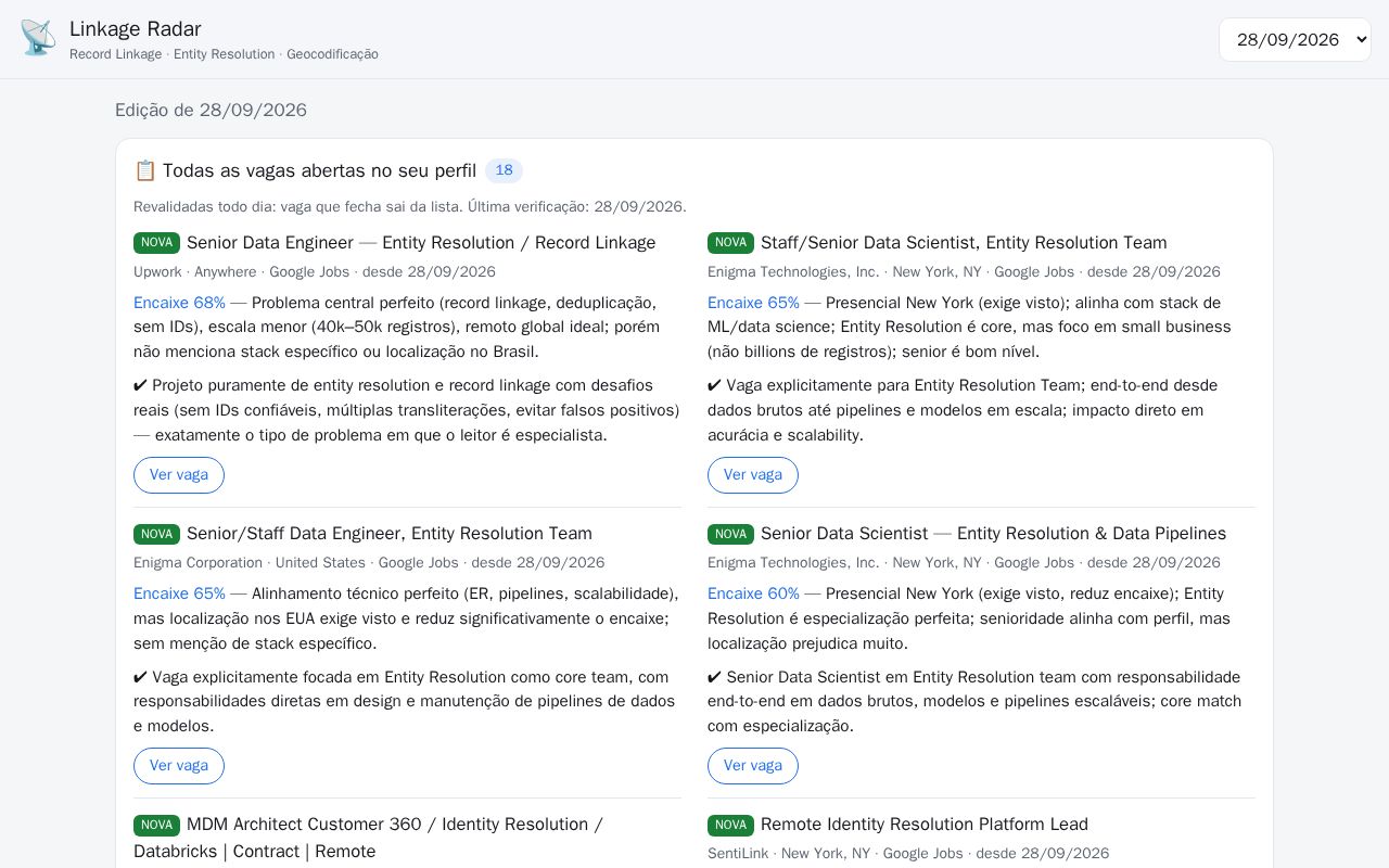 Preview of Linkage Radar