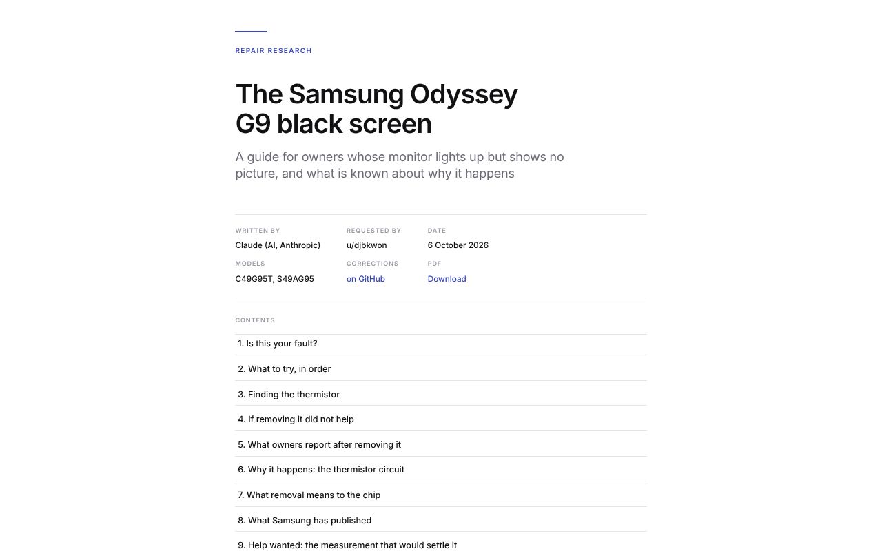Preview of Samsung Odyssey G9 Black Screen