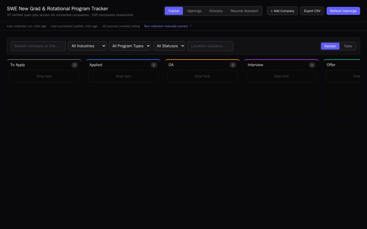 Preview of Swe Job Tracker
