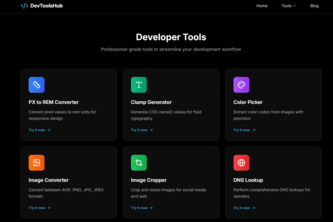 Preview of DevToolsHub
