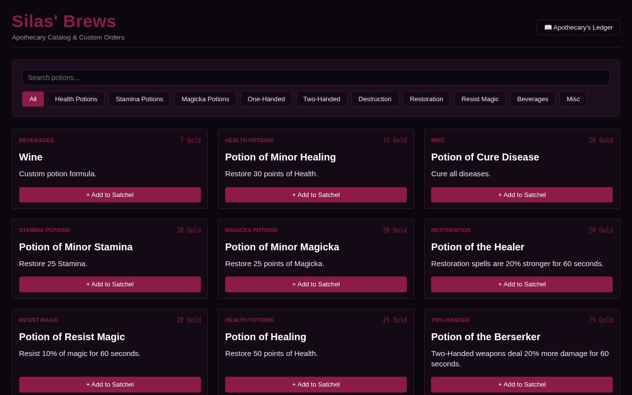 Preview of Apothecary