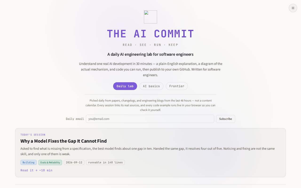 Preview of Repo which generates 1 article per day for Software engineers to learn AI