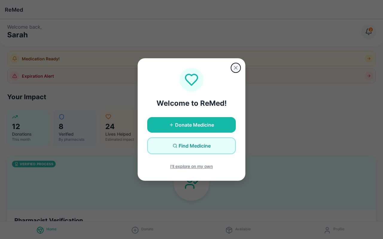 Preview of ReMed-Smart Medicine Donation App