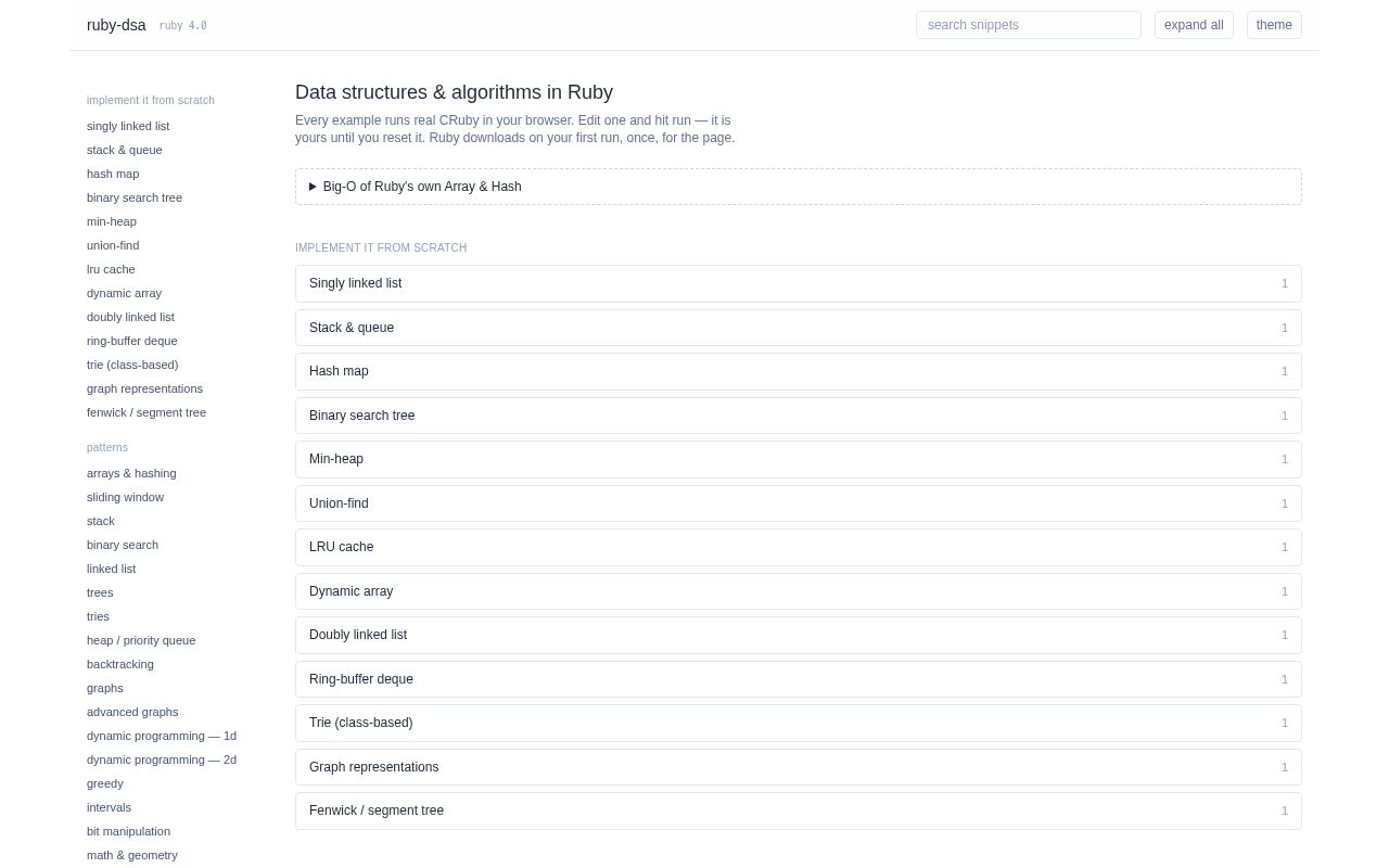 Preview of Ruby Dsa