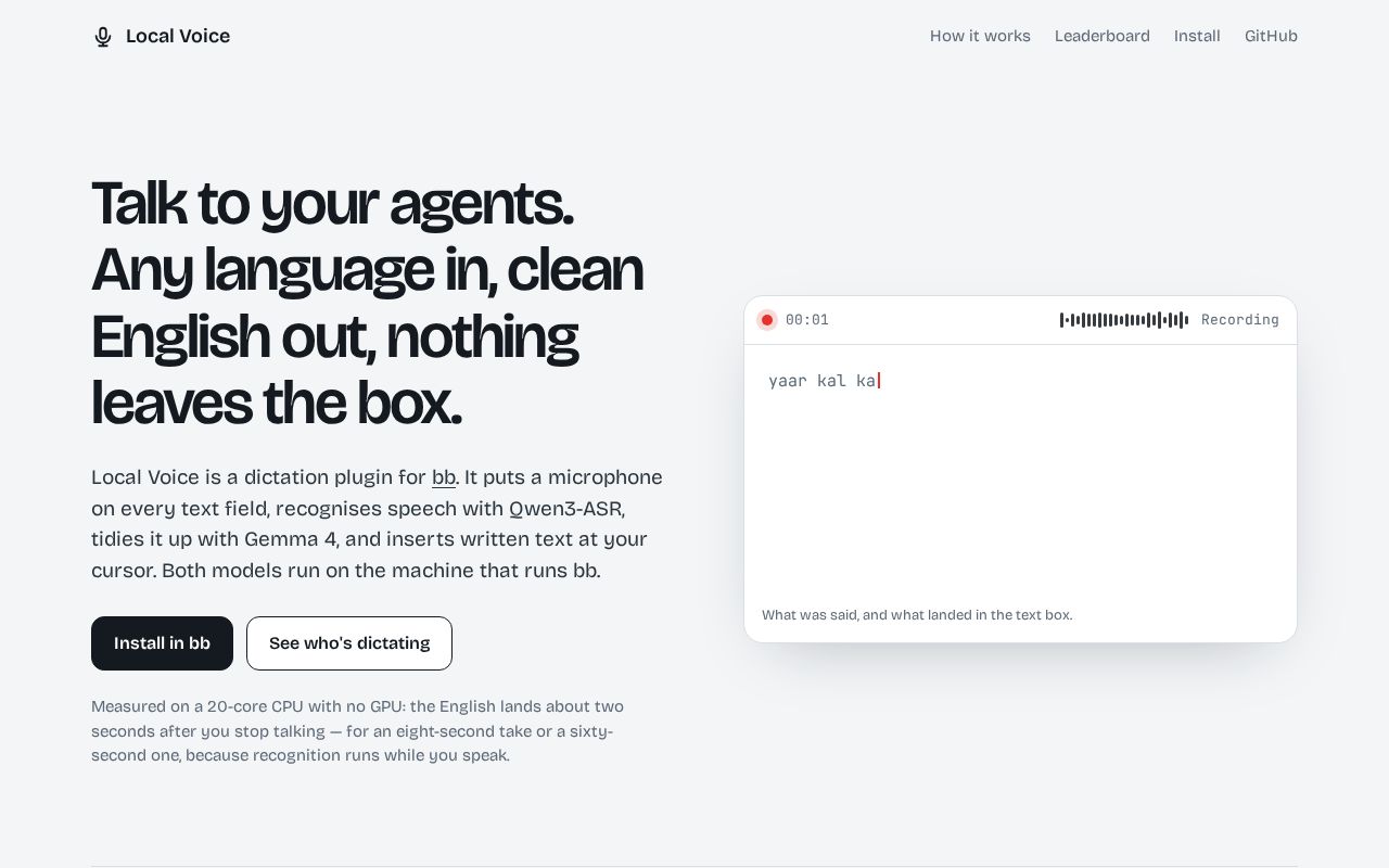 Preview of Bb Plugin Local Voice