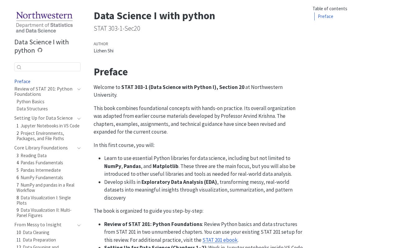 Preview of Data Science I with python