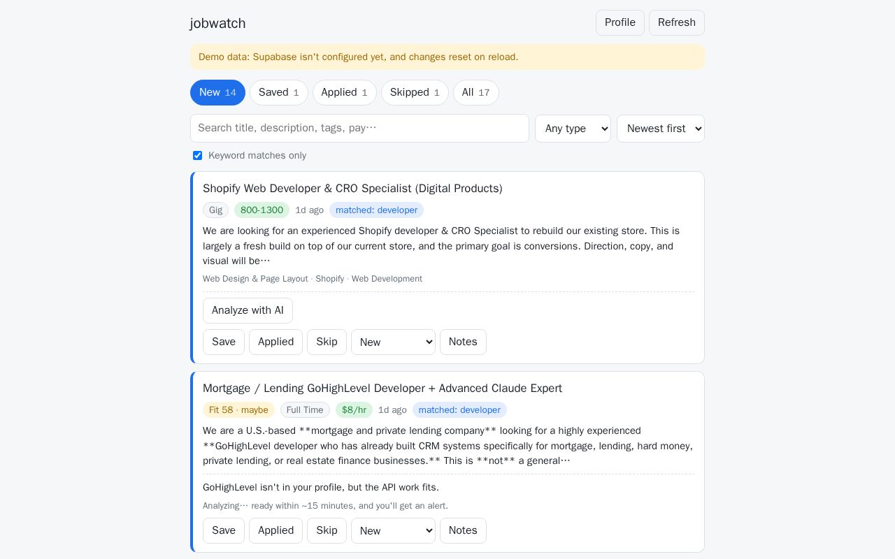 Preview of jobwatch