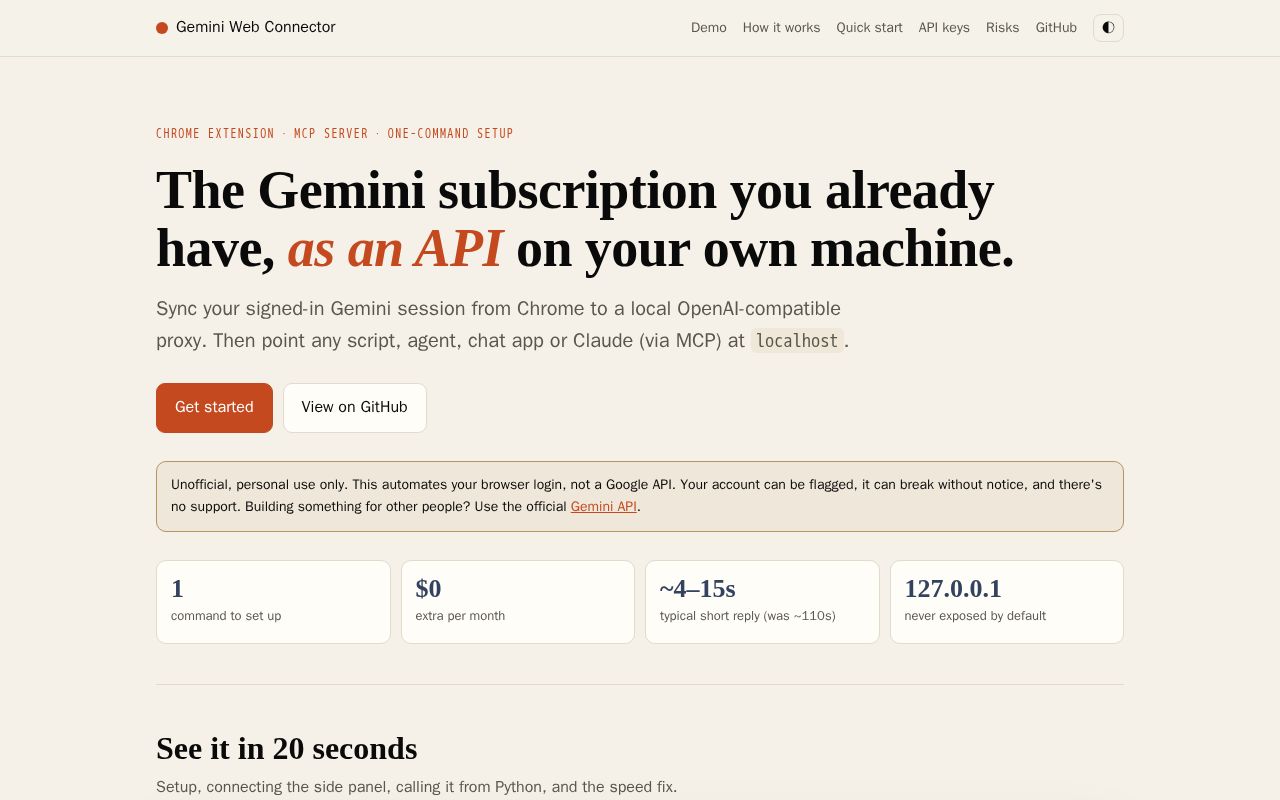 Preview of Gemini Web Connector