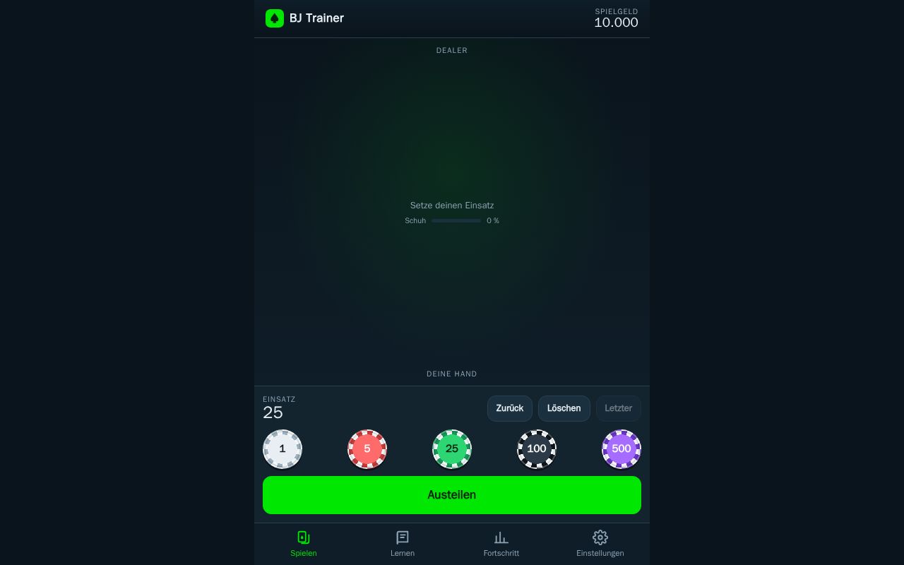 Preview of Blackjack Trainer