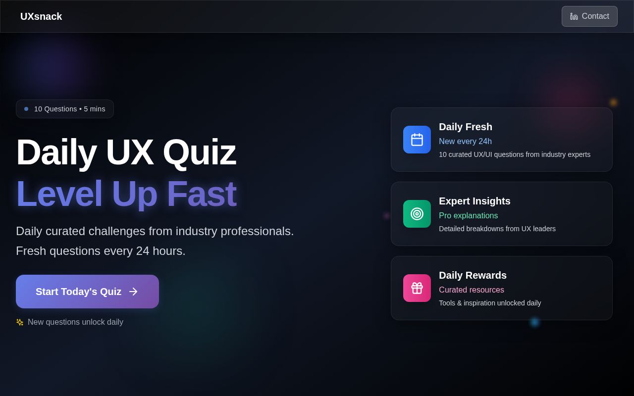 Preview of Uxsnack