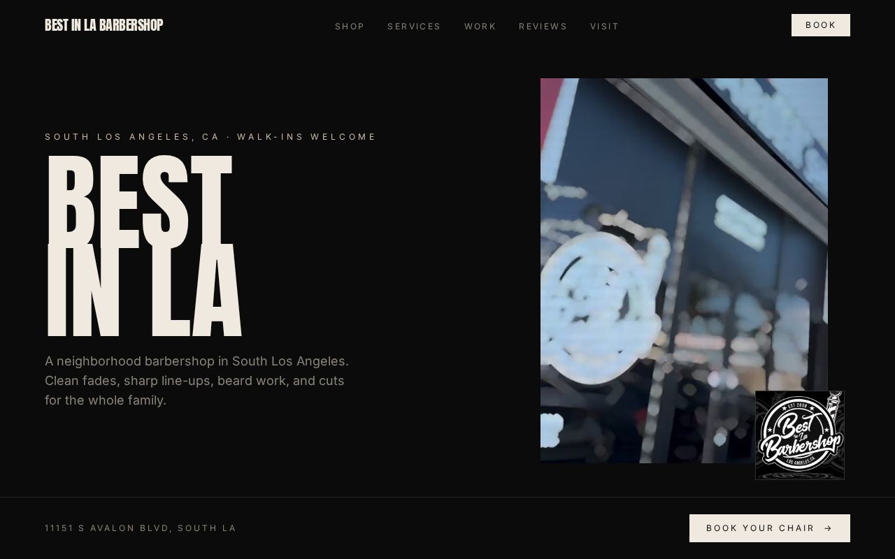 Preview of Barbershop Website