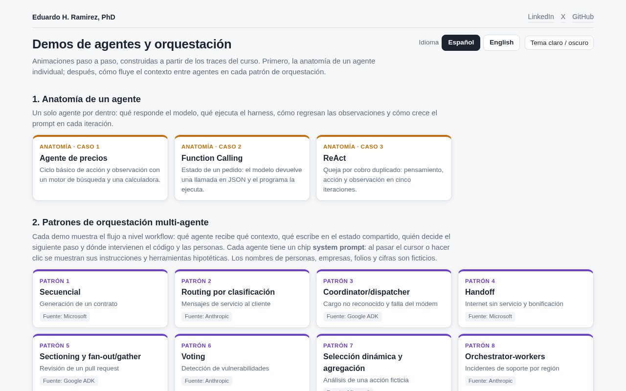 Preview of Demos de agentes y orquestación