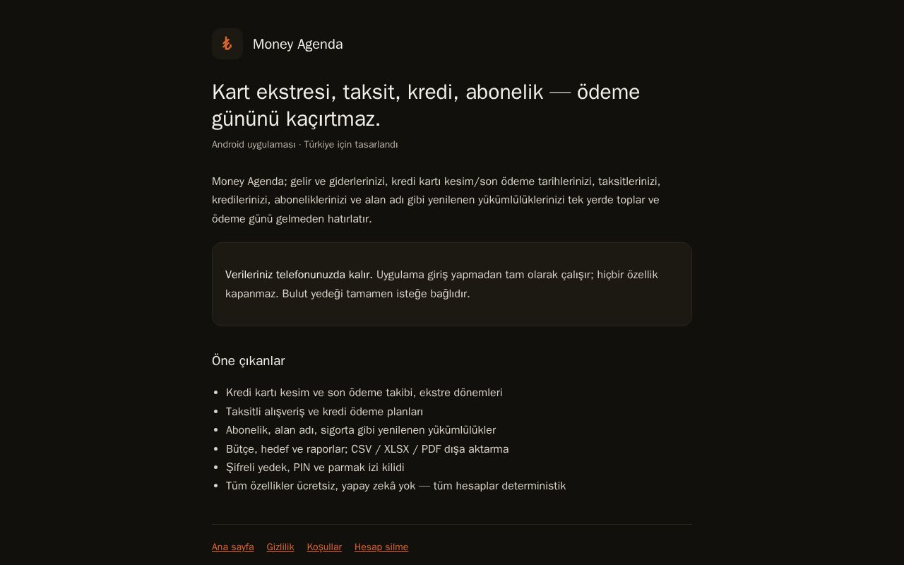 Preview of Moneyagenda Web