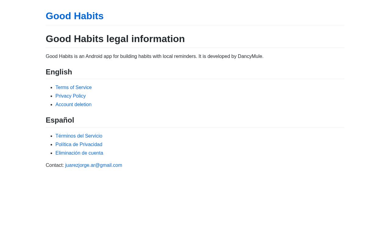 Preview of Good Habits
