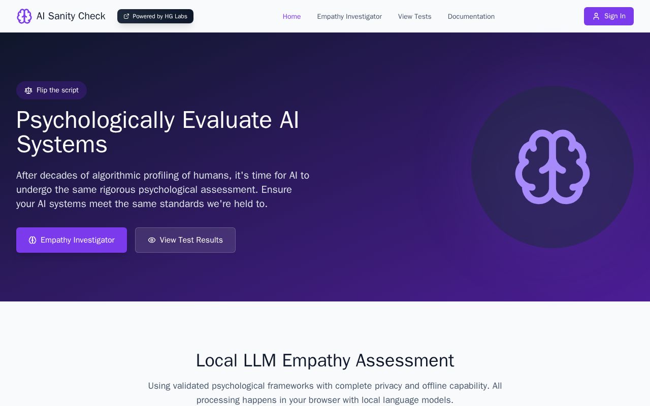 Preview of AI sanity check