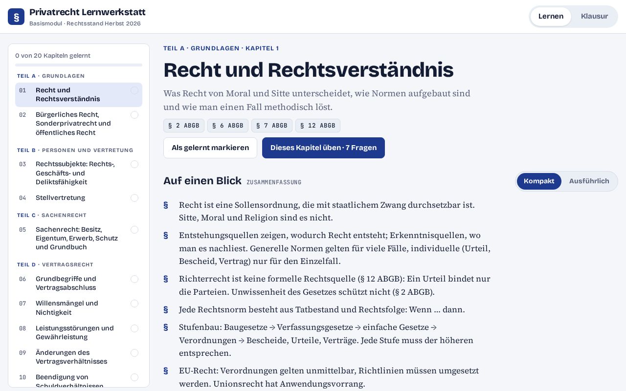Preview of Privatrecht Lernwerkstatt