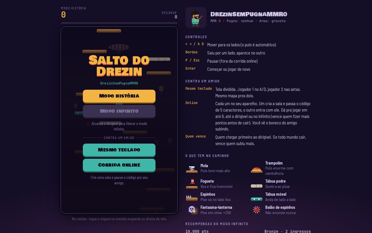 Preview of Jogo de subir pulando até o dirigível com o DrezinSemPugnaMMR0