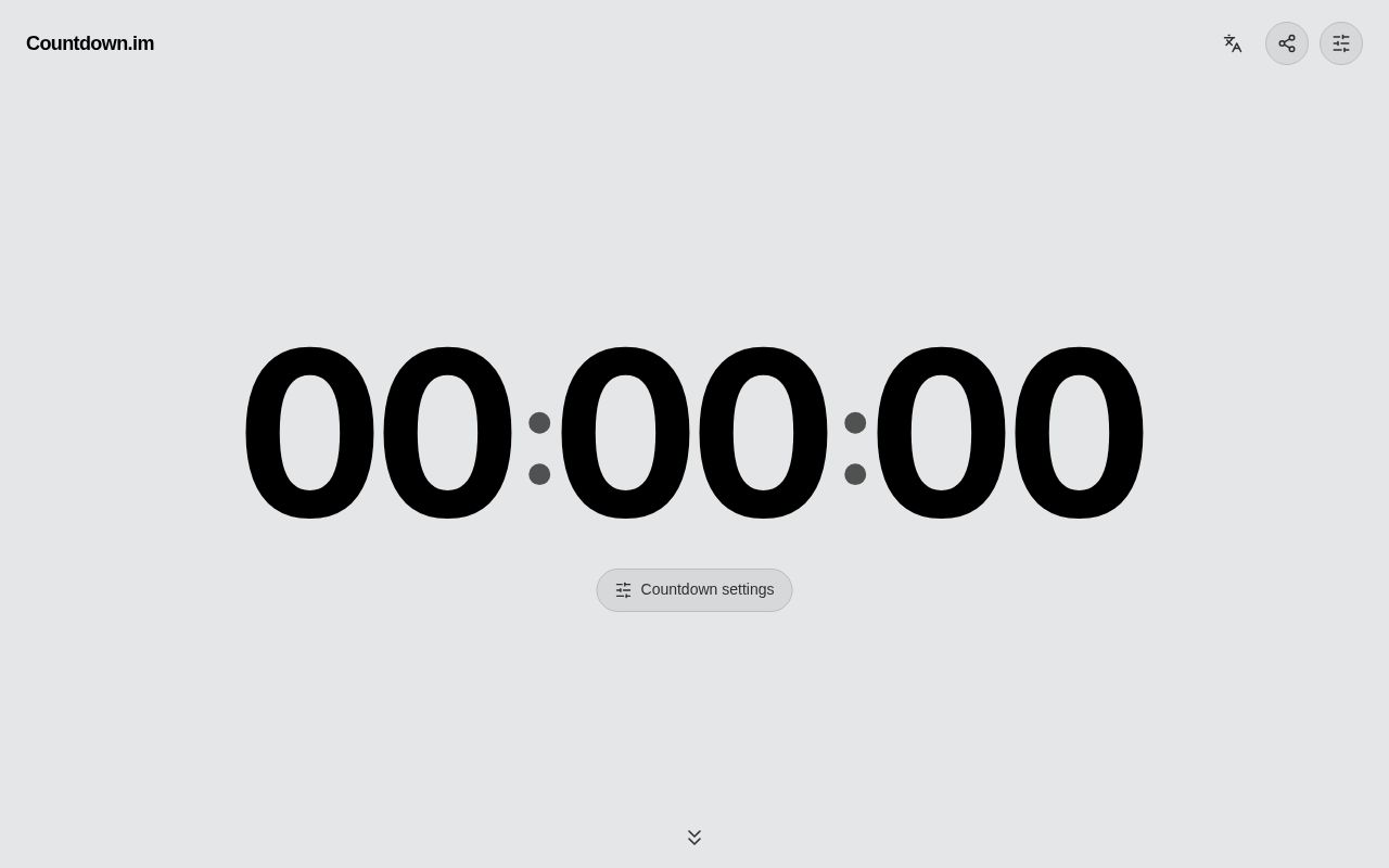Preview of Online Countdown Timer (Minimalist & Fullscreen)