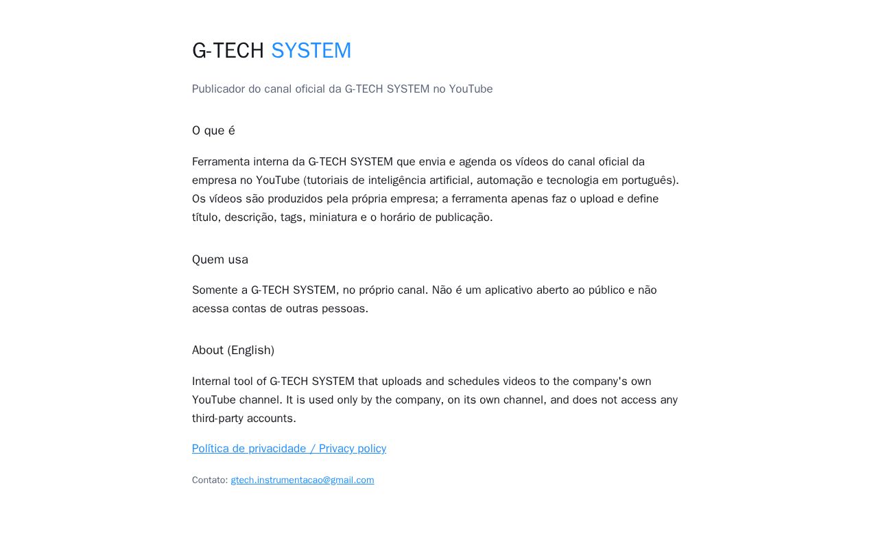 Preview of G-TECH SYSTEM