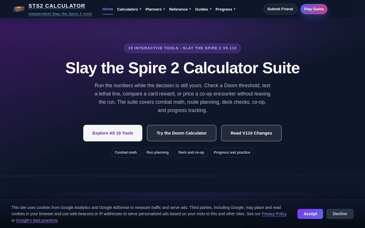 Preview of STS2 Calculator