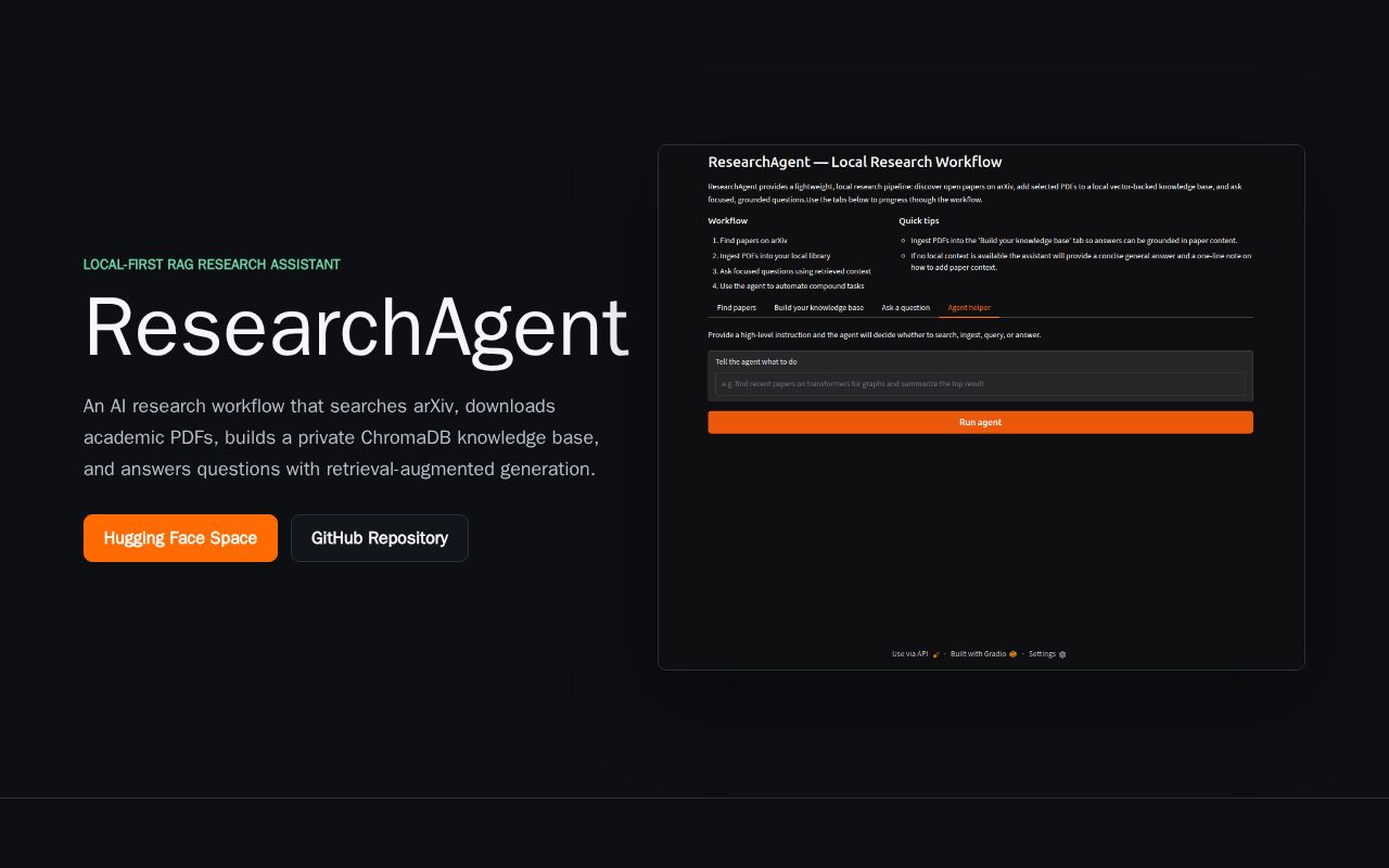 Preview of ResearchAgent RAG