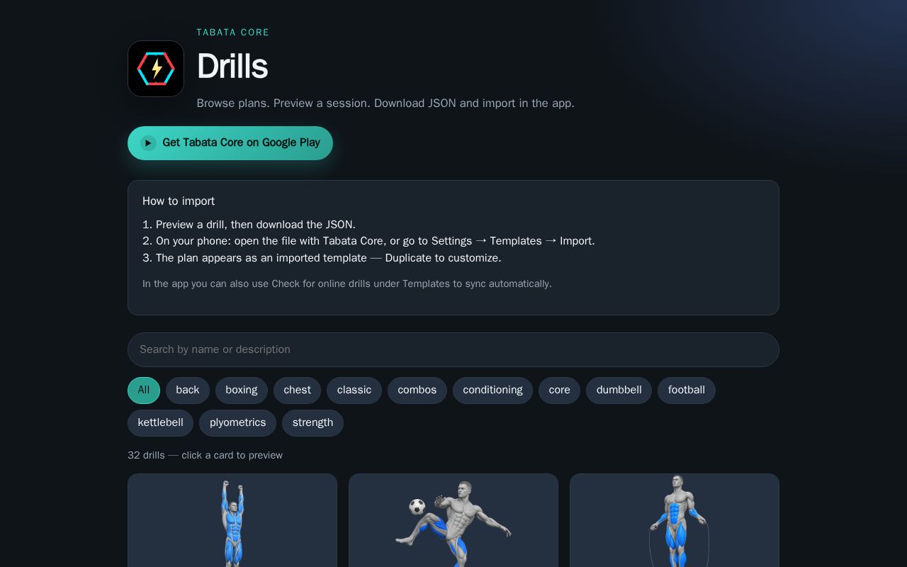 Preview of TabataCoreDrills