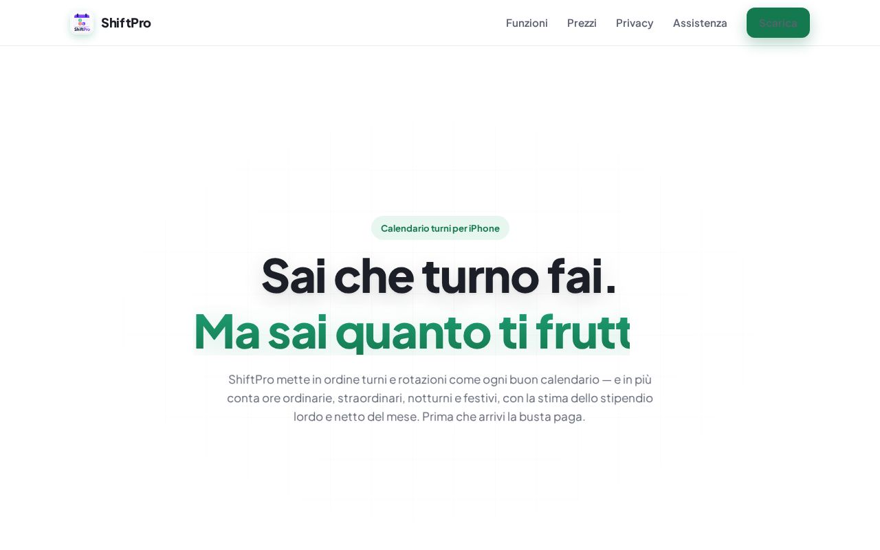 Preview of Shiftpro Site
