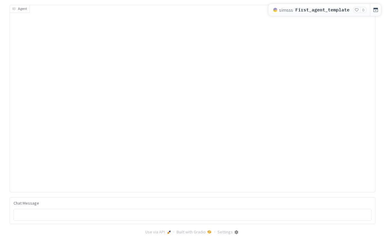 Preview of First Agent Template