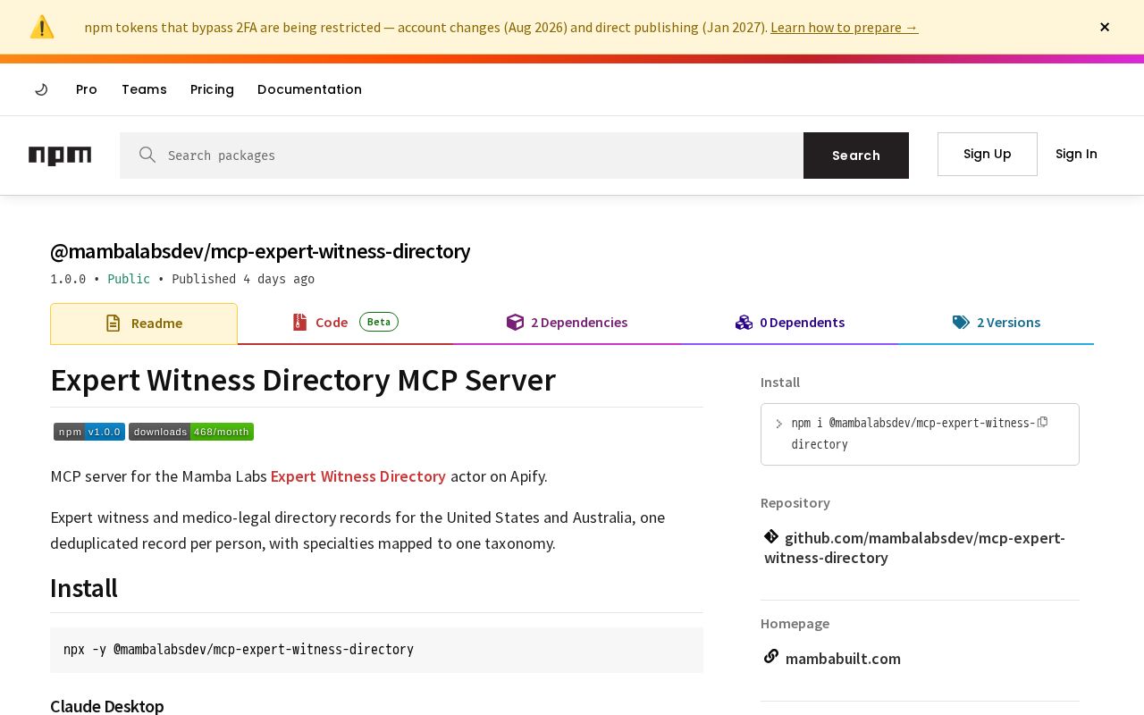 Preview of Mcp Expert Witness Directory