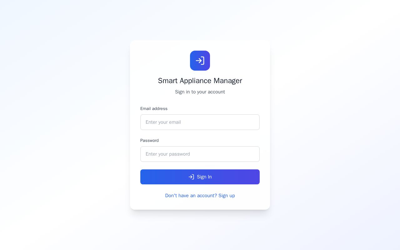 Preview of Smart Appliance Maintenance Management System