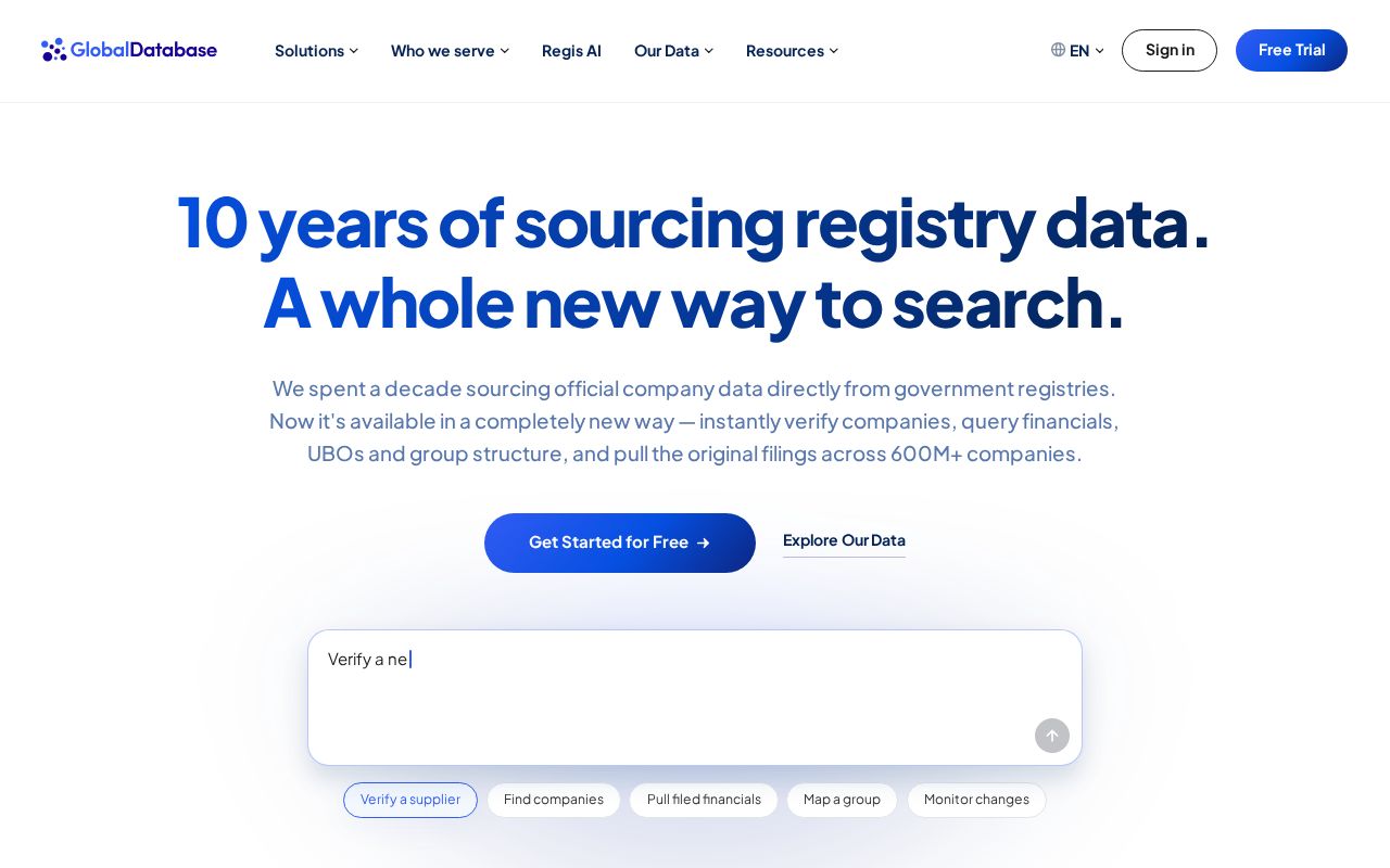 Preview of Globaldatabase Com