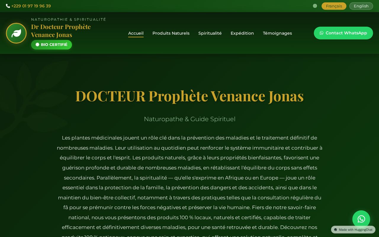 Preview of DOCTEUR Prophète Venance Jonas - Naturopathe
