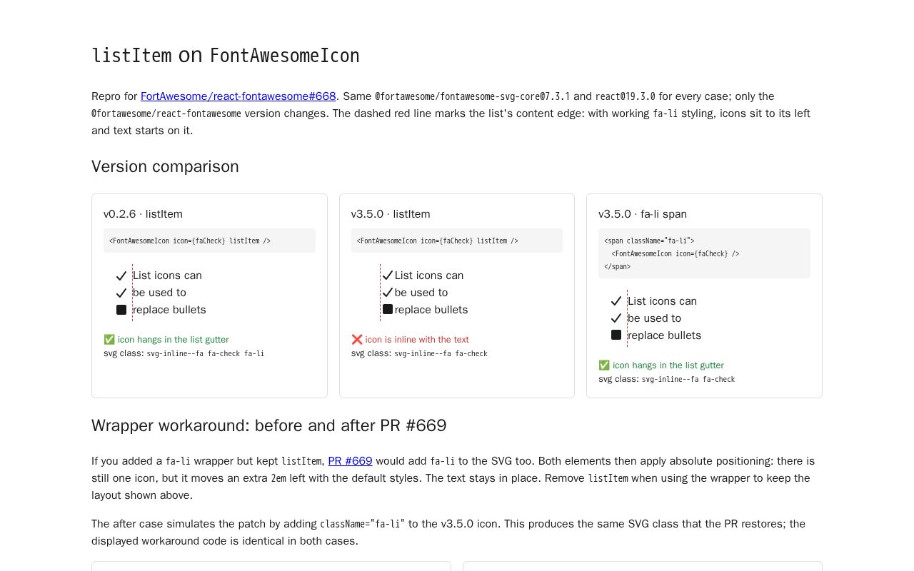 Preview of react-fontawesome #668 repro: listItem
