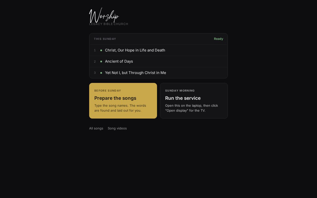 Preview of Worship