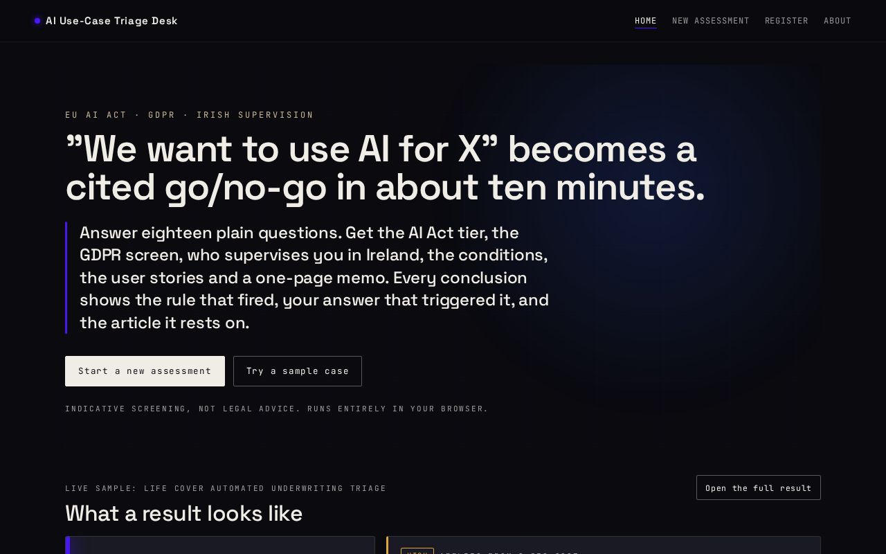 Preview of Ai Triage Desk