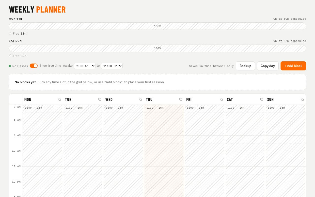 Preview of Weekly Planner