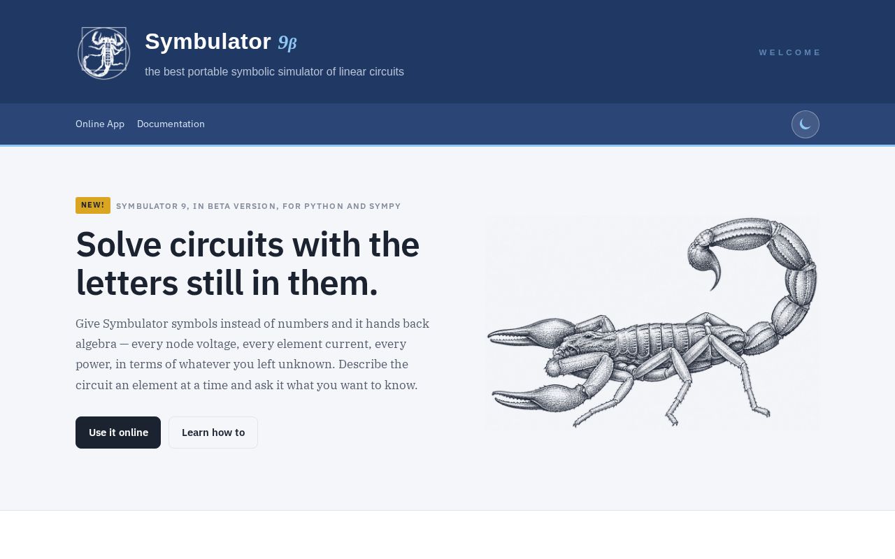 Preview of Offline browser build of Symbulator Py, running client-side via Pyodide