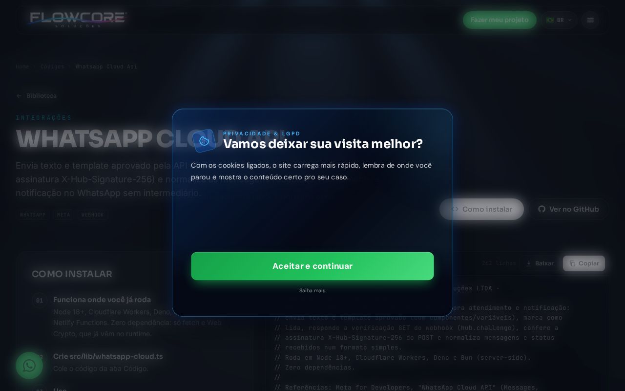 Preview of Flowcore Whatsapp Cloud Api