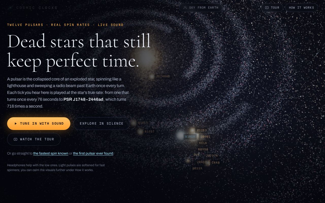 Preview of Cosmic Clocks