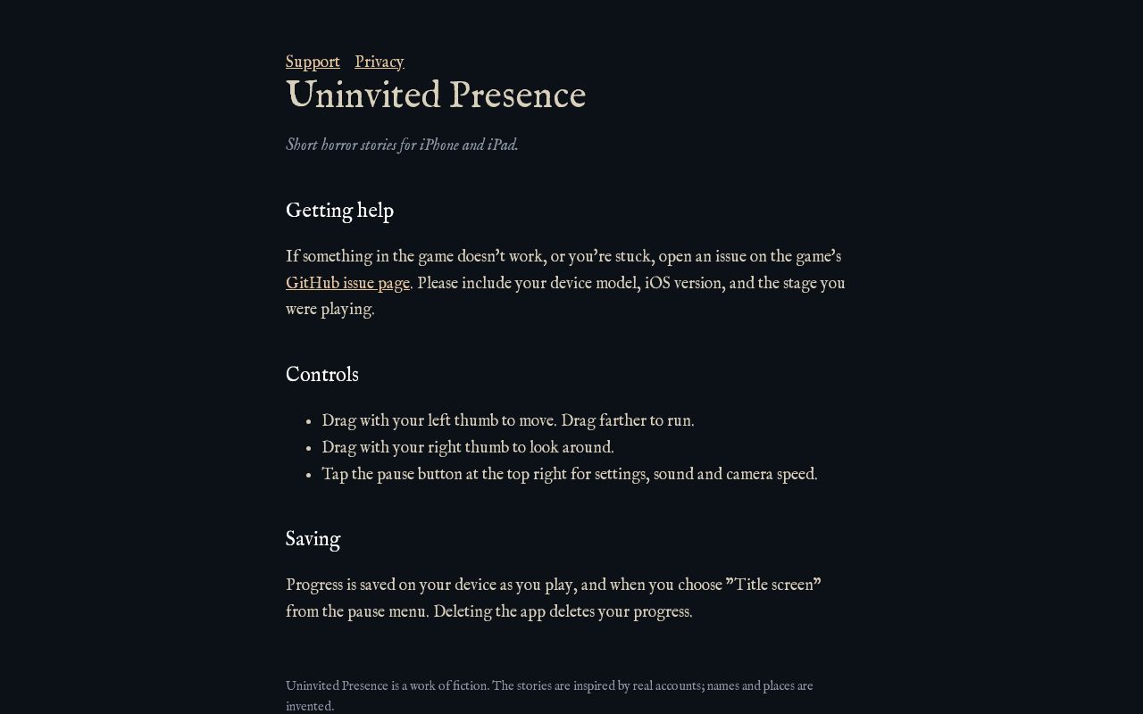 Preview of Uninvited Presence Pages
