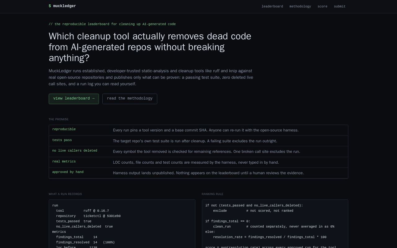 Preview of MuckLedger