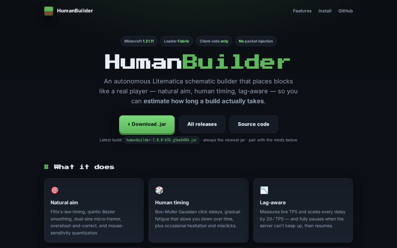 Preview of Minecraft Humanbuilder