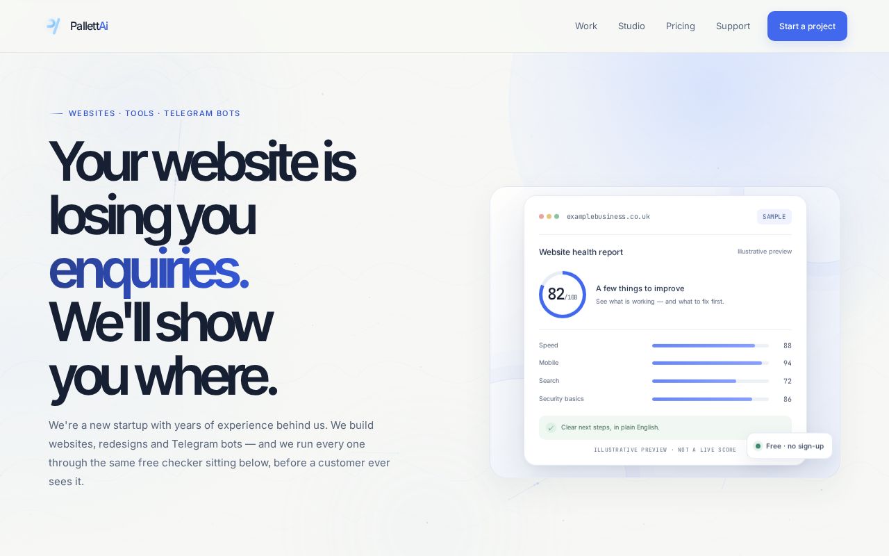 Preview of Pallettai Website