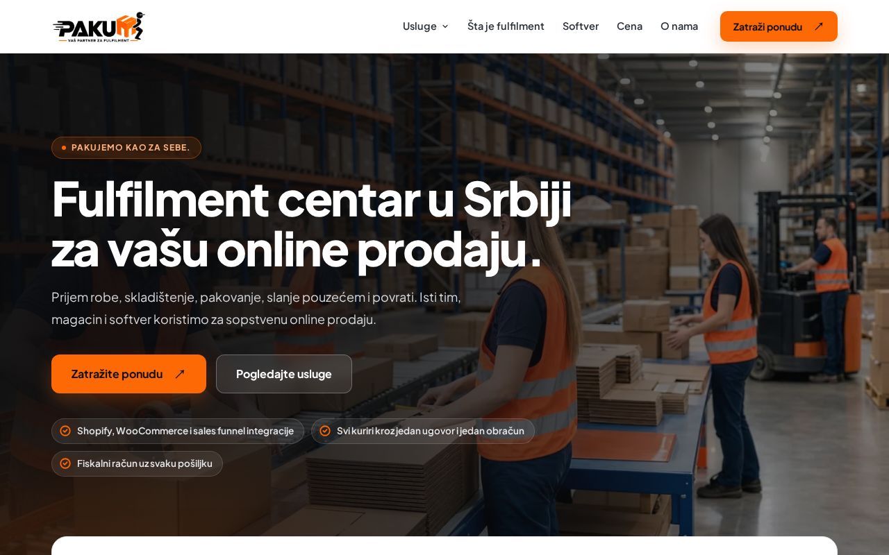 Preview of Fulfilment.rs - custom sajt (statican, GitHub Pages)