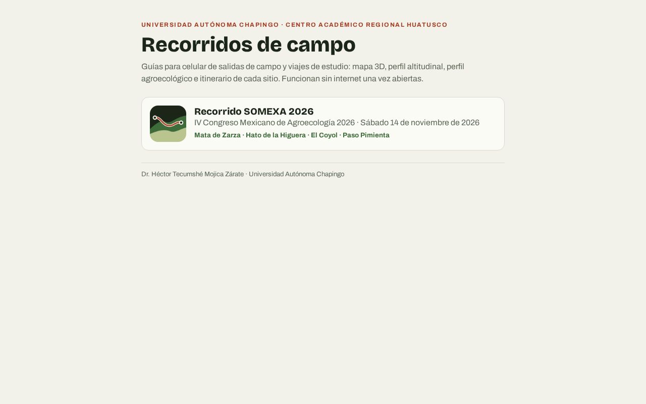 Preview of Recorridos de Campo