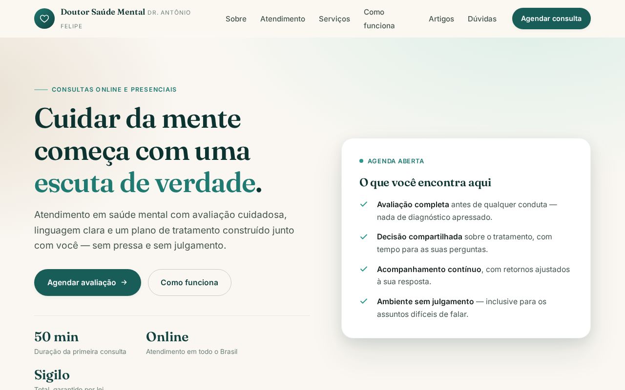 Preview of Plataforma Saude Mental